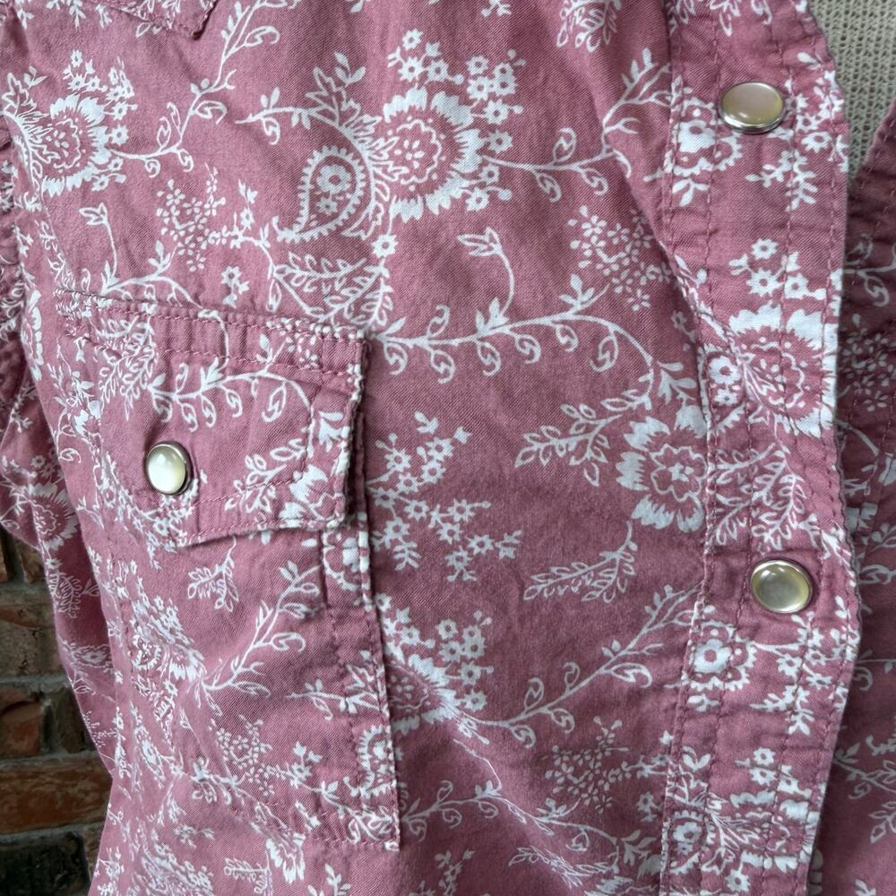 Wrangler Womens XXL Sleeveless Pearl Snap Top  Paisley Western Cowgirl - Picture 3 of 3